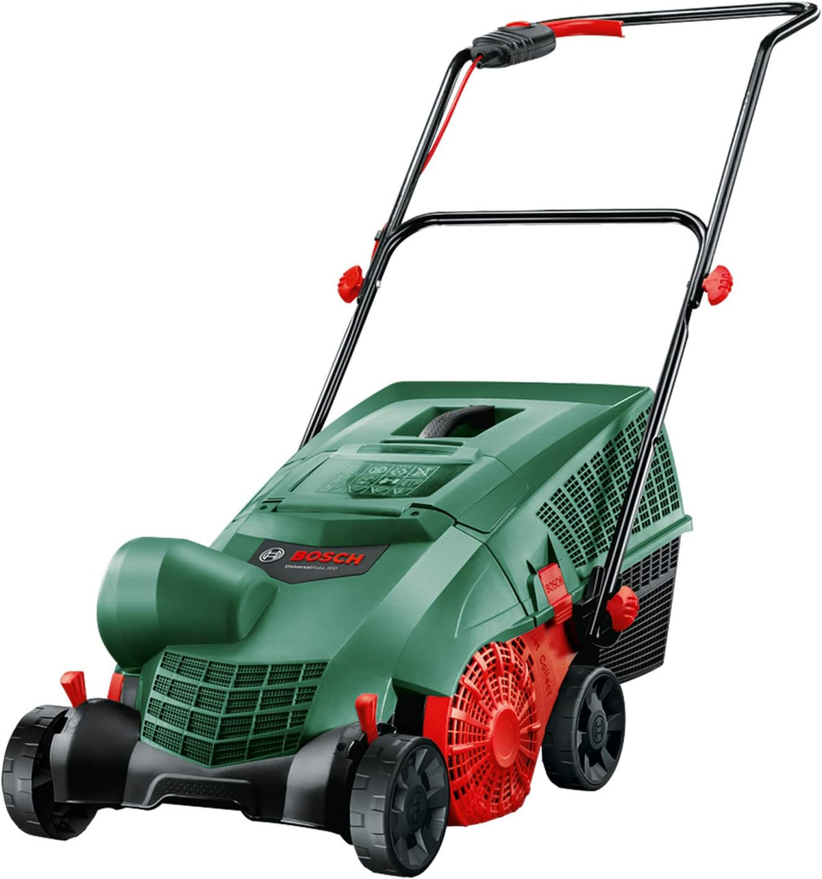 Bosch Elektrowerkzeug, 900 W, 32 cm, 50 l, Grün/Schwarz, Elektro Rasenlüfter UniversalRake 900 (, Arbeitsbreite