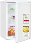 Exquisit Kühlschrank, 127 l, 39 dB, Weiß, Vollraum, Nutzinhalt, Energieklasse E, kompakte Bauform, LED-Beleuchtung
