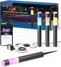 eufy Security Kamera, Schwarz, Außen-Wegeleuchten E10, 4er-Pack, Smarte Verkabelte RGBWW LED Leuchten, IP65 wasserdich für Garten & Terrasse