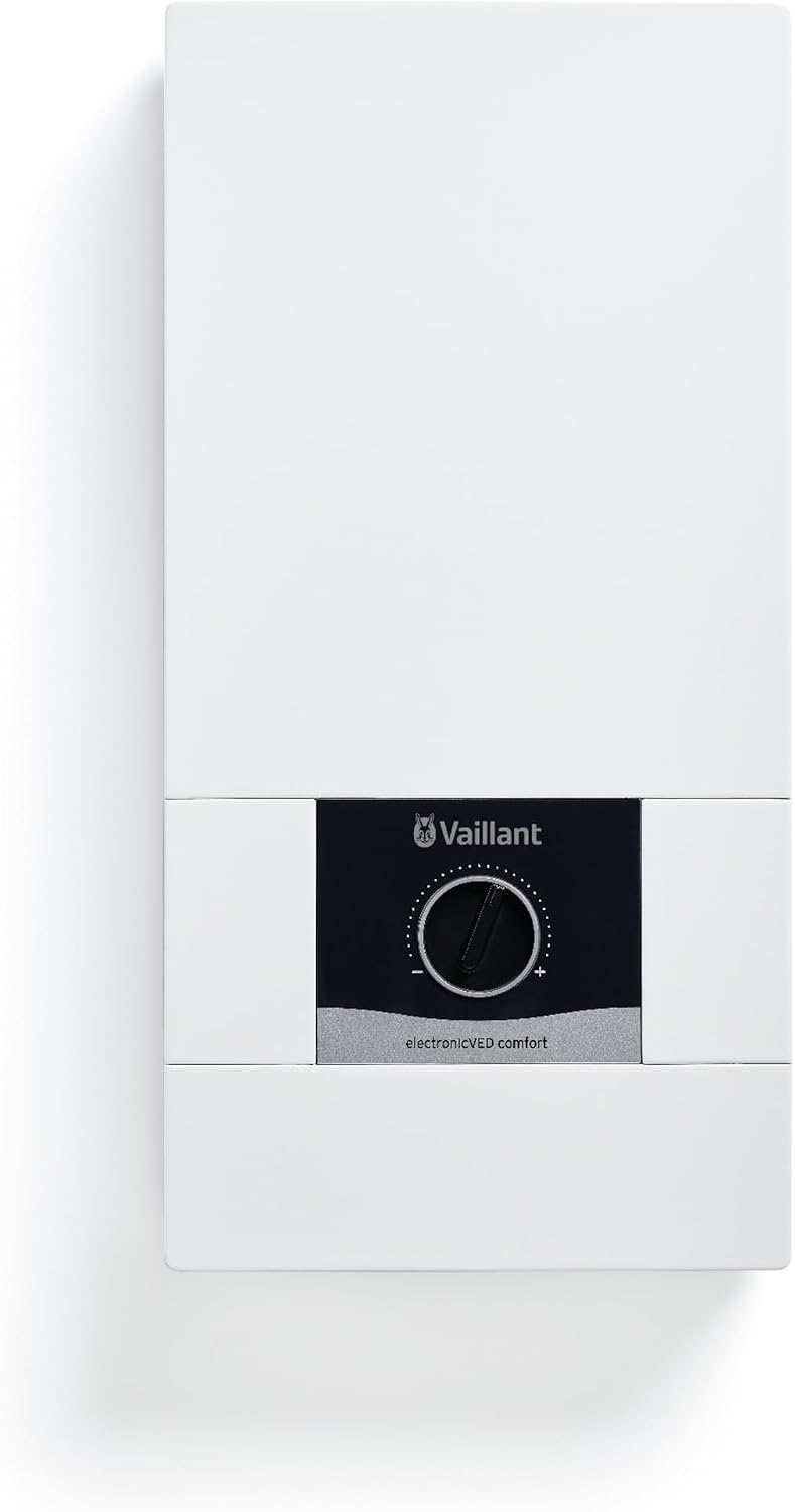 Vaillant Elektrische Durchlauferhitzer, 21 kW, 400 V, Weiß/Schwarz, elektronischer Durchlauferhitzer VED comfort