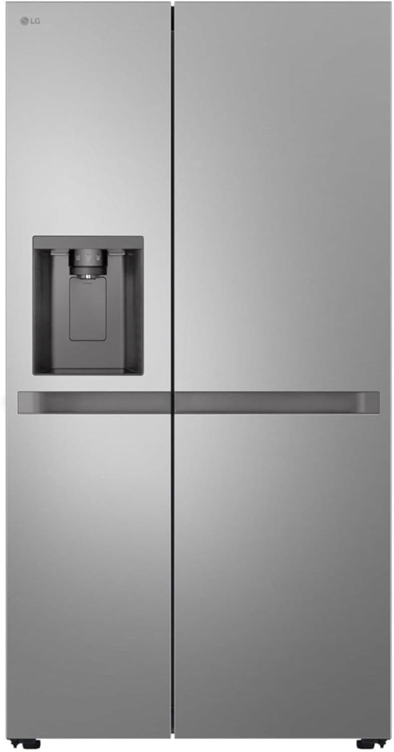 LG Kühlschrank, Silber, GSLC41PYPE, Klasse E, Side by Side, Total No Frost, Eis-, Crushed Ice- und Wasserspender