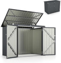 Gerätehaus GOPLUS, 172 x 101 x 130 cm, 1,5 m, 2 M, Galvanisierter Stahl, Dunkelgrau