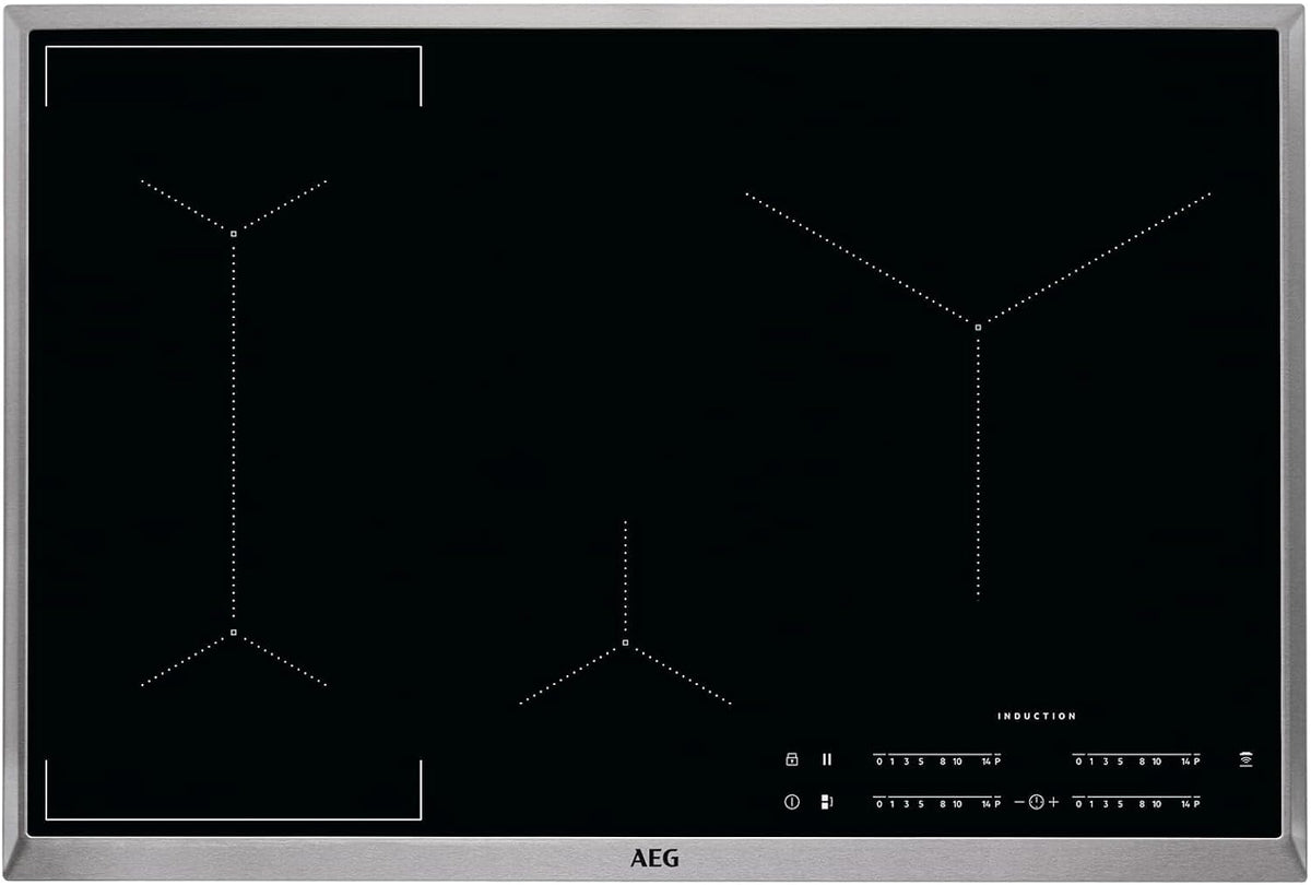 AEG Kochfeld, Schwarz/Silber, IKE84445XB Induktions autark