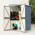 SECOLI Gerätehaus, 118 x 100 x 178 cm, Grau, Wand-Geräteschuppen Metall Fahrradunterstand Metallschuppen