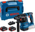 Bosch Professional Elektrowerkzeug, 4.0 Ah, 18 V, Blau/Schwarz/Rot, System Akku Bohrhammer GBH -22 (mit SDS plus