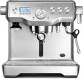 Sage Milchaufschäumer, 2200 W, 15 Bar, Gebürsteter Edelstahl, The Dual Boiler - Kaffeemaschine mit manuellem