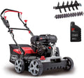 Scheppach Vertikutierer, 1500m, 40 cm, 4 kW, 15 mm, Schwarz/Rot, Benzin SC50VARIO Rasenlüfter inkl. Öl, Arbeitsbreite