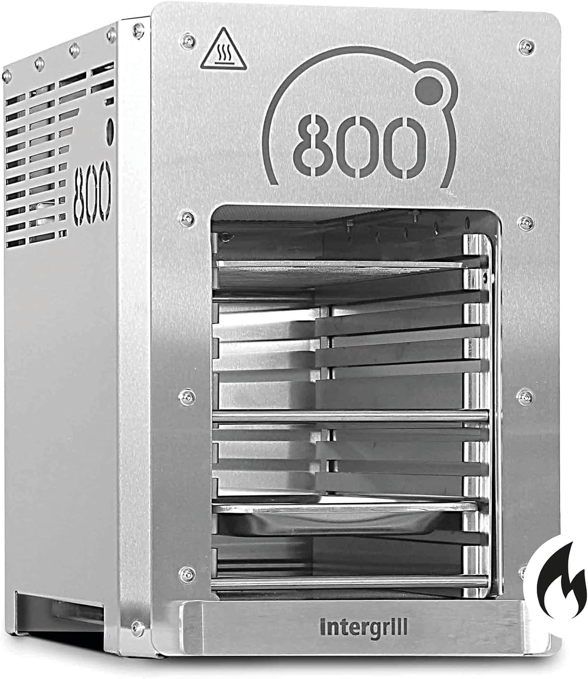 intergrill Gasgrill, 15,6 kg, Silber, 800° Steakgrill Hochleistungsgrill Profi Qualität
