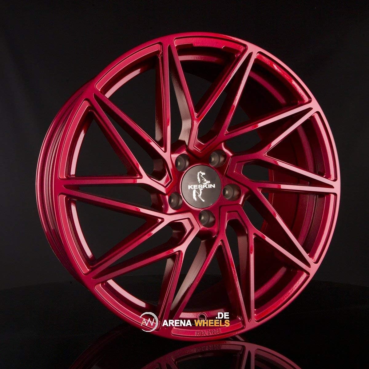 Keskin Tuning Felgen, Rot, KT20 8.5JX19 5/112 ET45 72.6 CANDY RED Alufelge