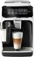 Philips Kaffeevollautomat, 1,8 L, Schwarz/Weiß, 3300 Series - 6 Getränke, Modernes Farb-Touchscreen-Display, LatteGo-Milchsystem