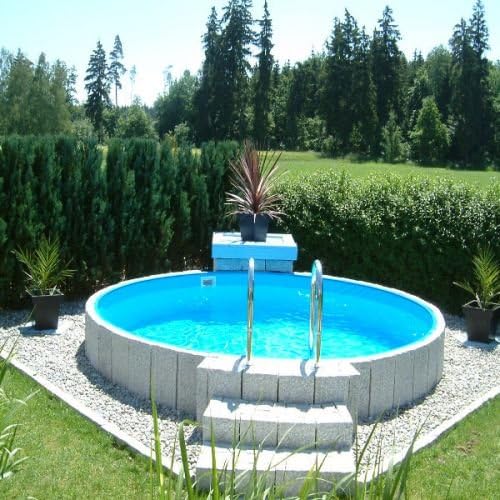 Poolzon Stahlrahmenpool, 400x120 cm, 1,20m, Blau, Rundpool Fun-Zon 4, 00 x Stahlwandbecken Verschiedene Größen verfügbar