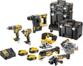 DEWALT Werkzeugsets, 5.0 Ah, 18 V, Gelb/Schwarz, DCK755P3T XR Bürstenloses 7-teiliges-Set, 3x Li-Ion