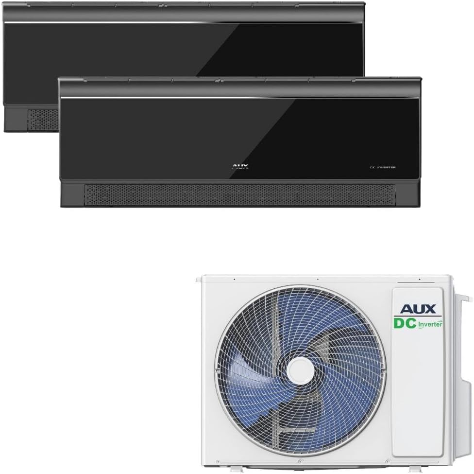Belvit Split-Klimaanlage, 7,9 kW, 3,5 kW, Schwarz/Weiß, AUX Multi Split Klimaanlage Set 27000 BTU Außengerät +