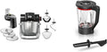Bosch Hausgeräte Universalküchenmaschinen, 1,5l, Silber/Schwarz, Küchenmaschine Serie 6 MUMS6ZS13D, Mixbecher, dickwandiges Thermosafe Glas