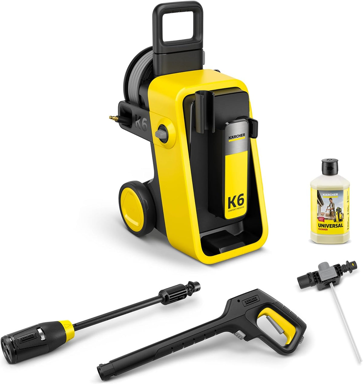 Karcher Hochdruckreiniger, 160 bar, 18,2 kg, 510 l, 50 m, Gelb/Schwarz, Kärcher K 6 Comfort Premium, Druck:, Fördermenge: /h