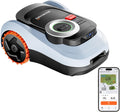 NAVIMOW Mähroboter, 1500 m, Schwarz/Orange/Hellblau, i215 LiDAR ohne Begrenzungskabel für ², Geländereifen für Hänge bis 45% Neigung