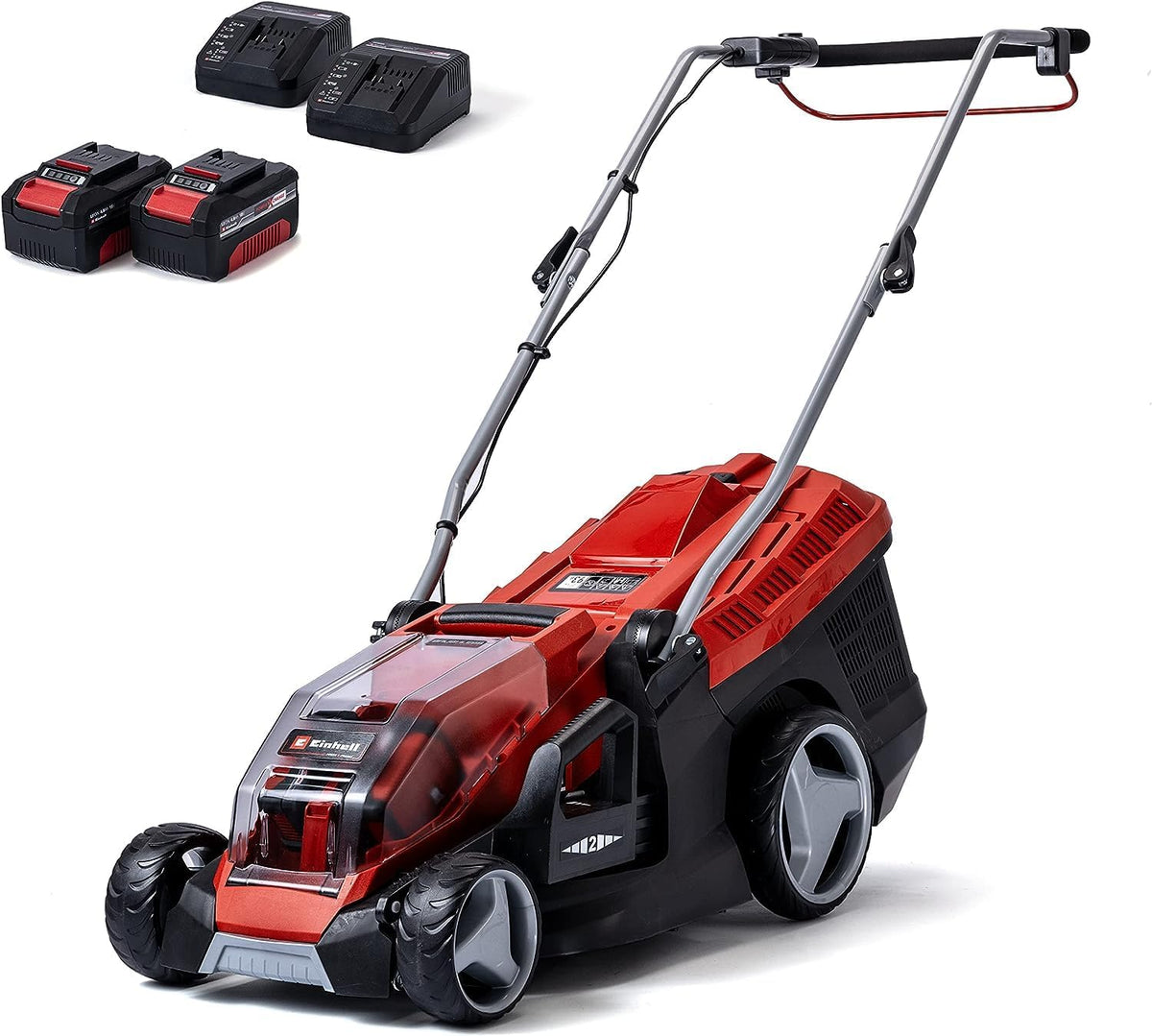 Einhell Rasenmäher, 4,0 Ah, 36 cm, 400 m, 75 mm, Rot/Schwarz, Akku- GE-cm 36/36 Li Kit Power X-Change (36 V, Schnittbreite