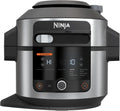 Ninja Heissluftfritteuse, 6 L, Schwarz/Silber, Foodi Multikocher mit SmartLid, 11-in-1 Multicooker, Pressure Cooker Schnellkochtopf