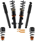 FSOZDBBPL Stoßdämpfer, Schwarz/Orange, Gewindefahrwerk Für Peugeot 207 2006-2014 1.4 1.6