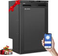 AAOBOSI Kühlschrank, 83 L, 24 V, Schwarz, Kompressor Kühlbox, Wohnmobil mit APP-Steuerung, 12/ DC, Kühlbox Auto mit LED-Leuchten