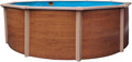 Planet Pool Stahlrahmenpool, 360x120 cm, 0,45 mm, 0,3 mm, Holzoptik/Blau, Stahlwand rund Classic, Stahl Holzoptik