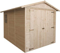 Gerätehaus TIMBELA, 6 m, Naturholz, Holzgarage - Abstellraum mit Fenstern- H222x244x320 cm/ ²